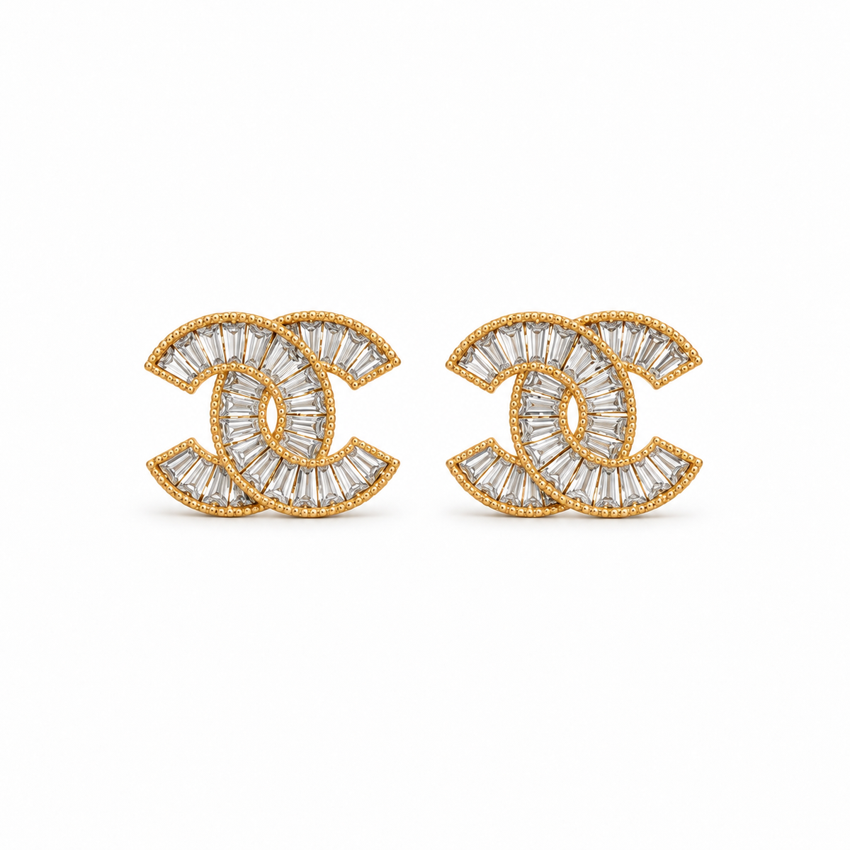 The Radiance Baguette Monogram Earrings