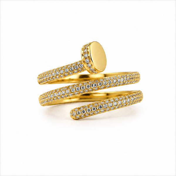Luxe Spiral Pavé Ring