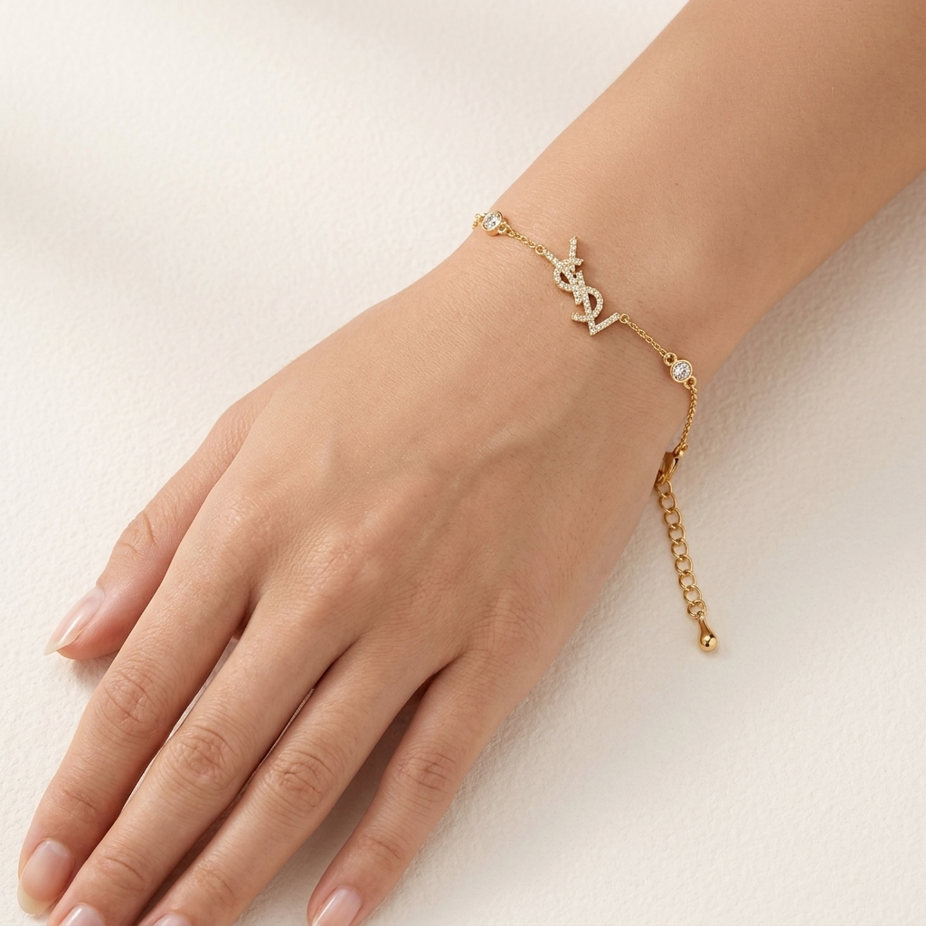 The Diamond Script Bracelet