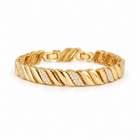 Aurelia Gold Zircon Twist Bracelet