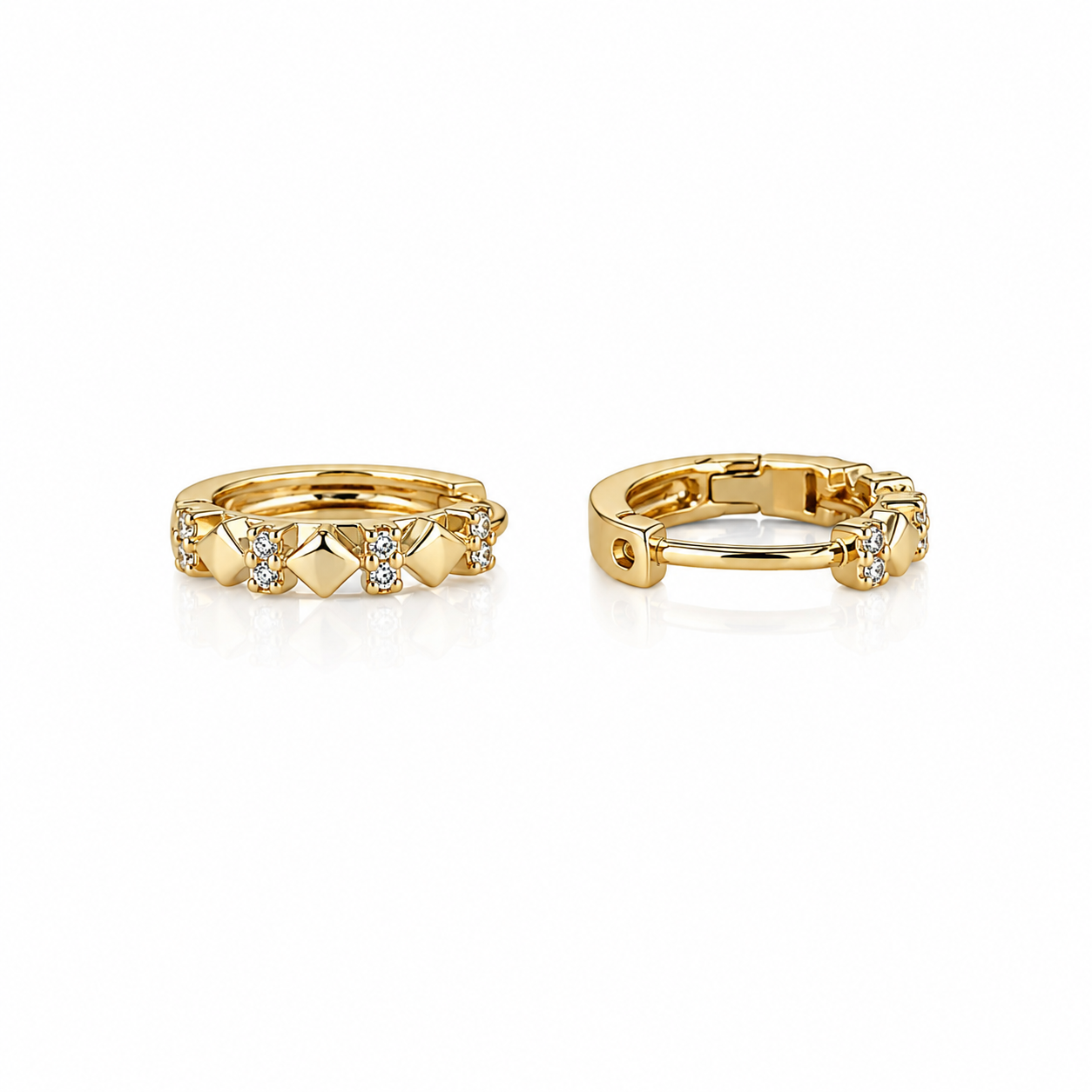 Celeste Crystal Huggie Earrings