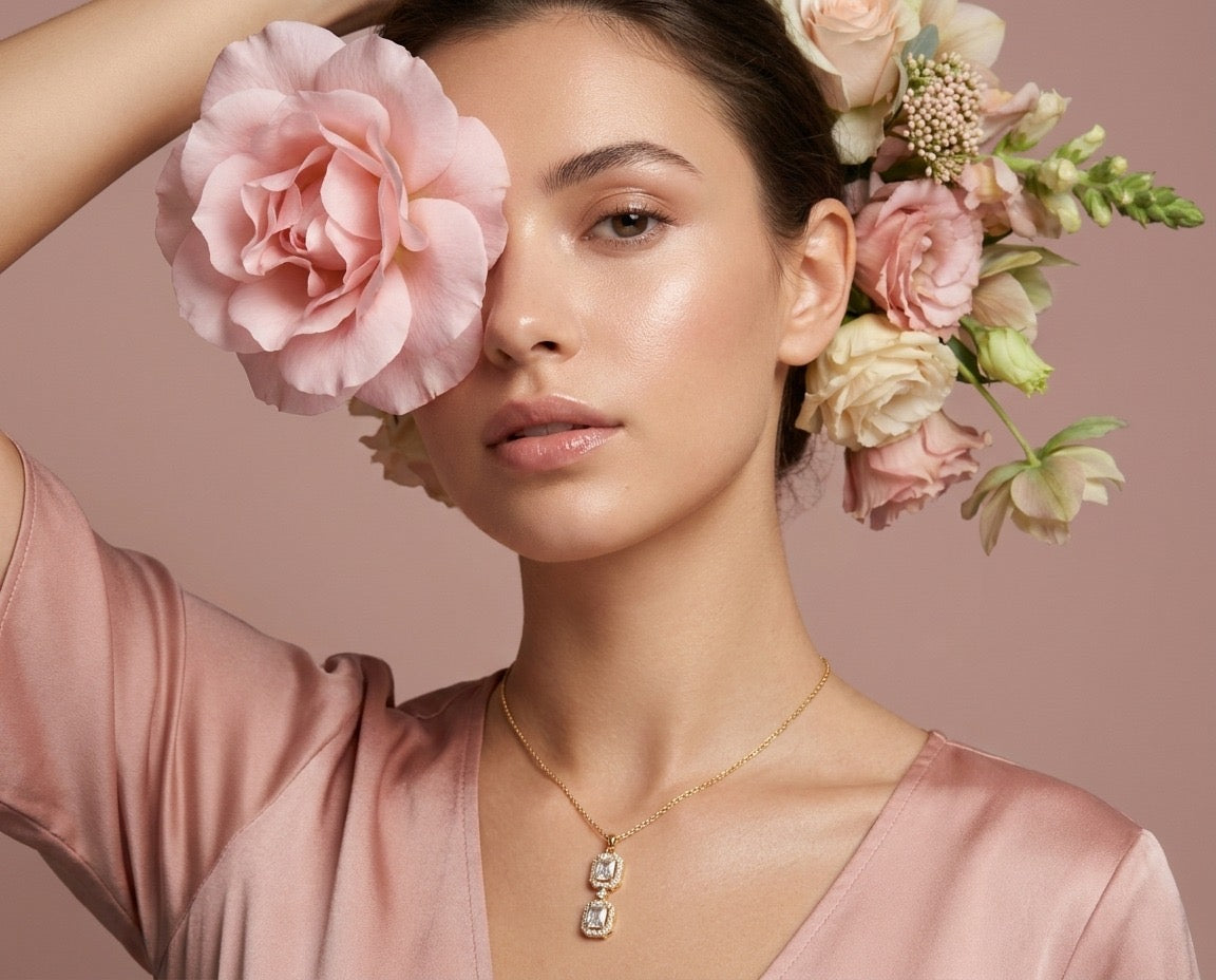 Radiant Double Drop Necklace
