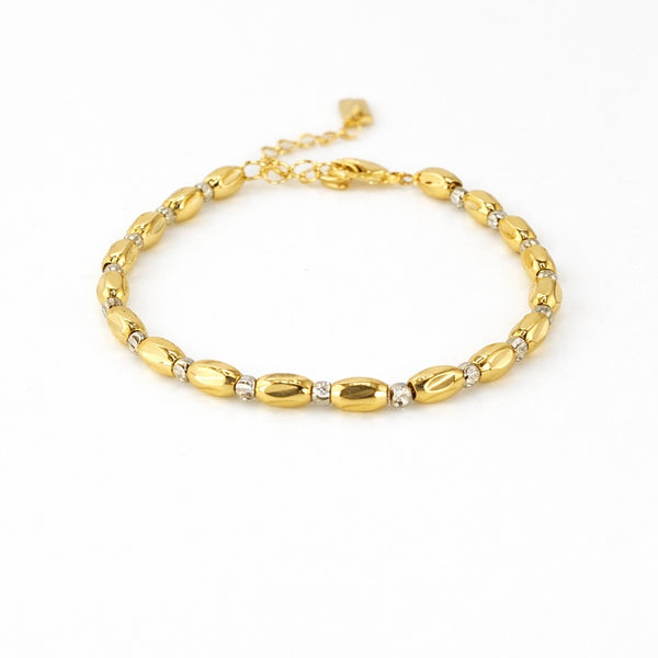 Golden Oval Elegance Bracelet