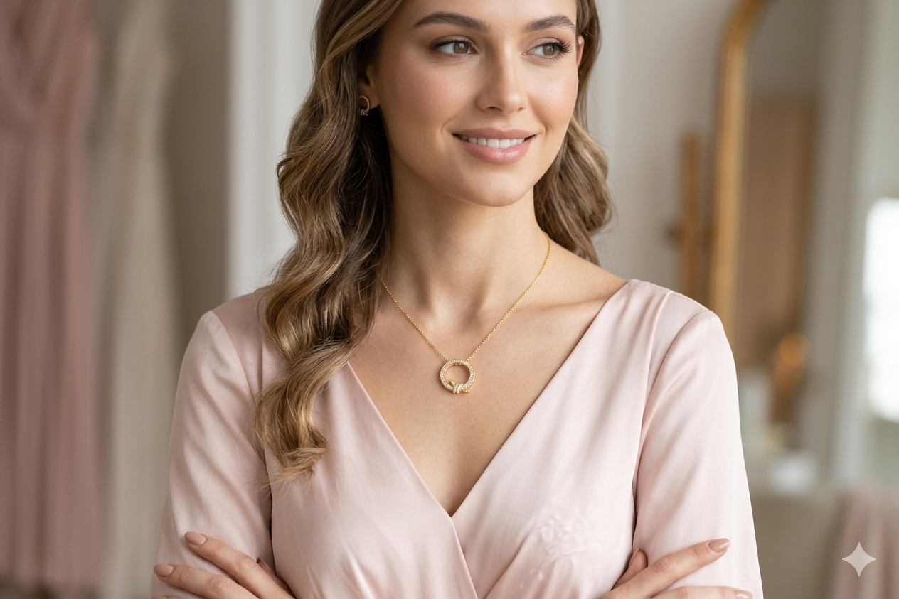 Lumière Circle Pendant Necklace