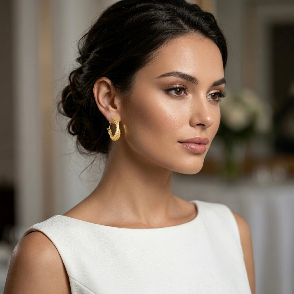 Golden Mosaic Hoops