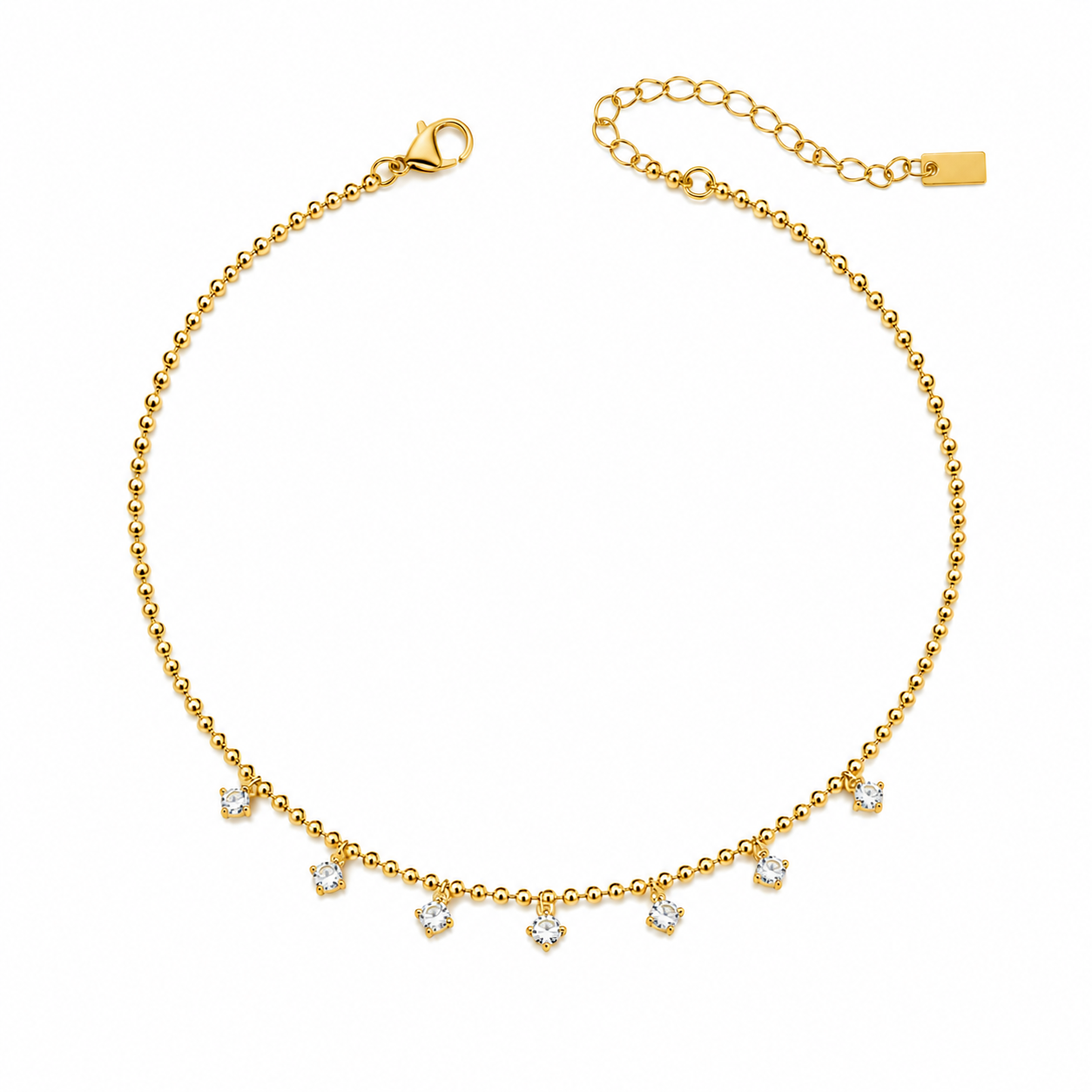 Dainty Crystal Drop Choker Necklace