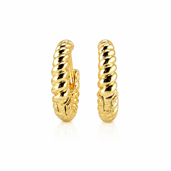 Twisted Rope Hoop Earrings