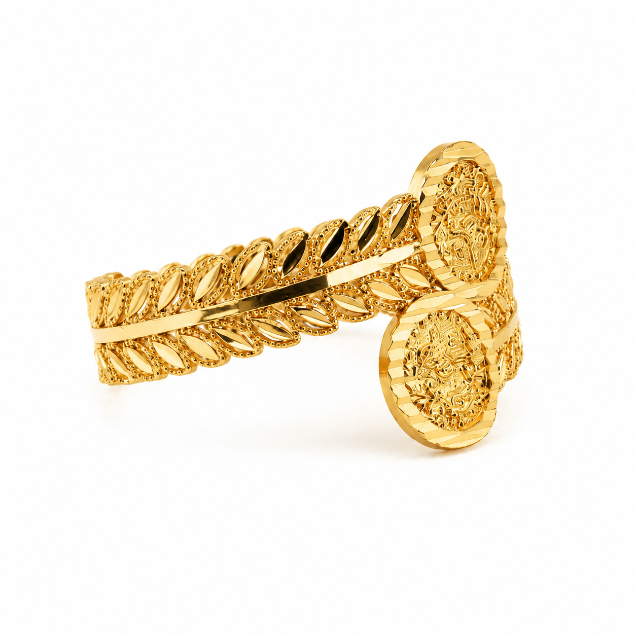 Imperial Laurel Coin Cuff