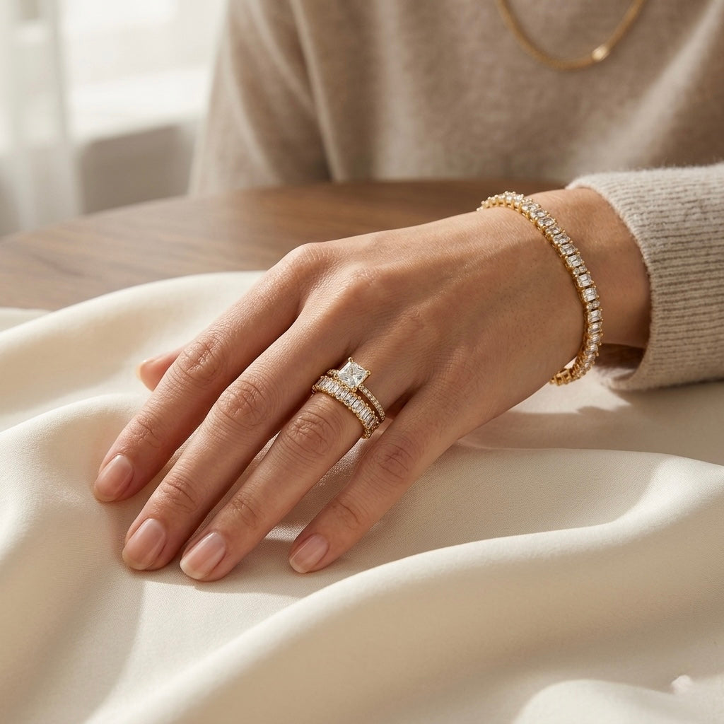 Princess Halo Ring Set