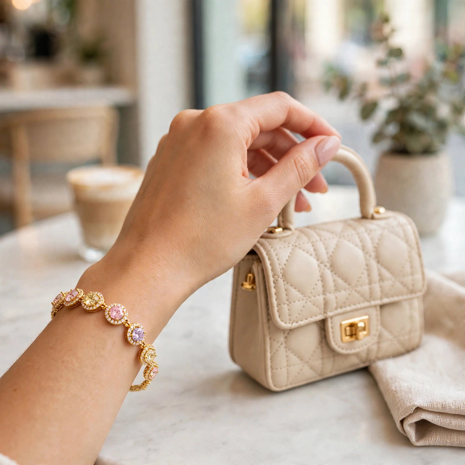 Solenne Pastel Halo Bracelet