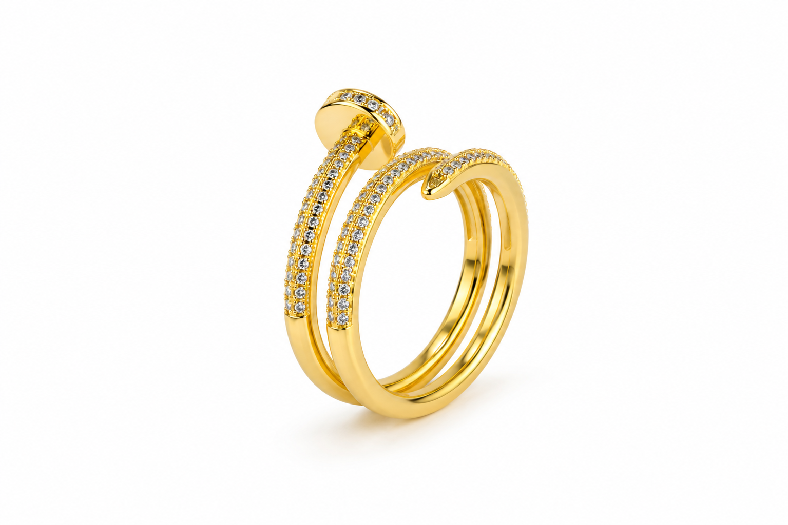 Luxe Spiral Pavé Ring
