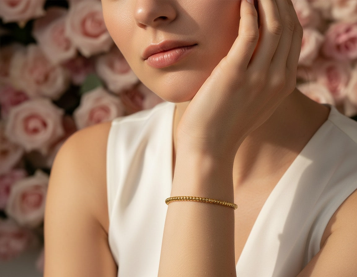 Celeste Beaded Gold Bracelet