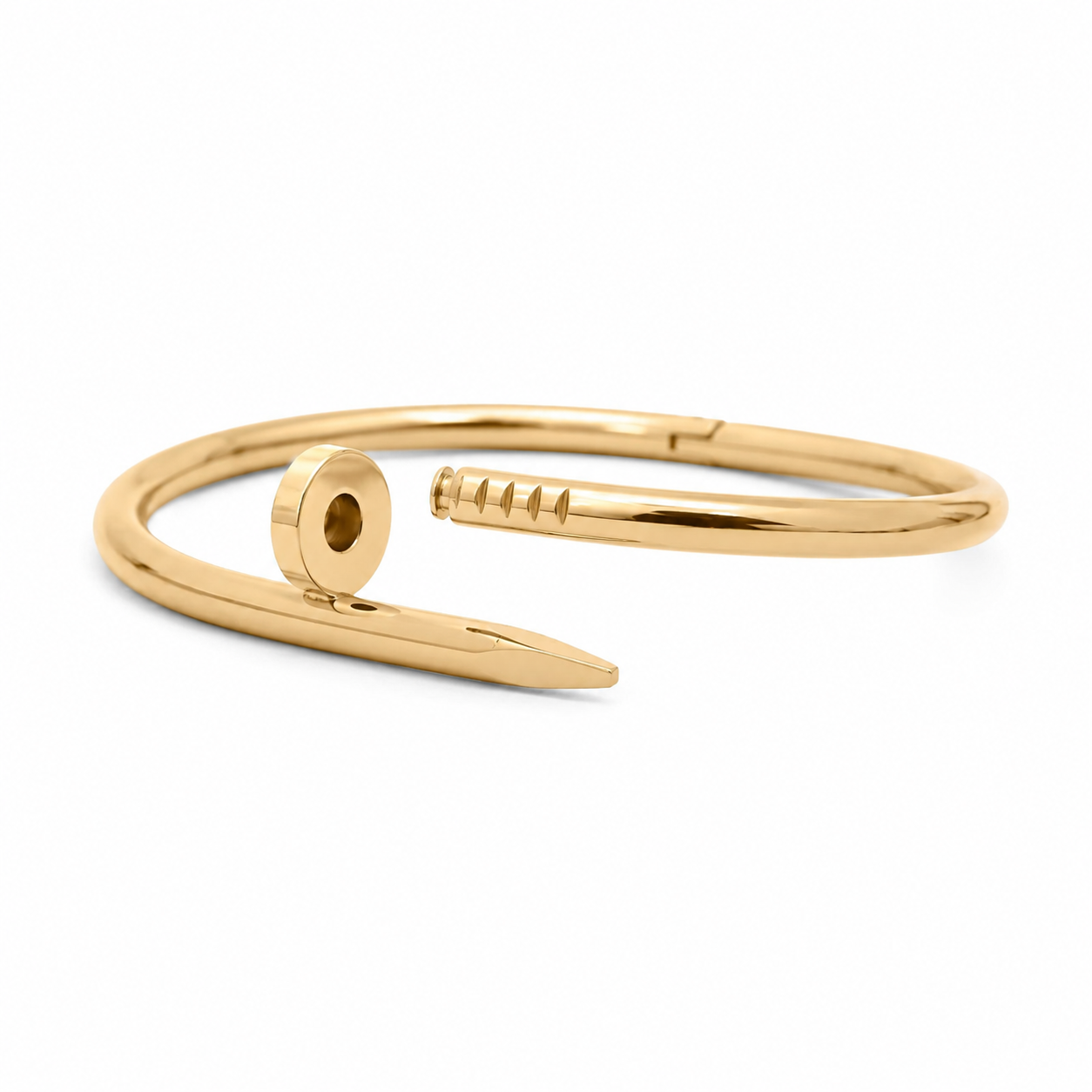 Gold on Gold Screw Bangle