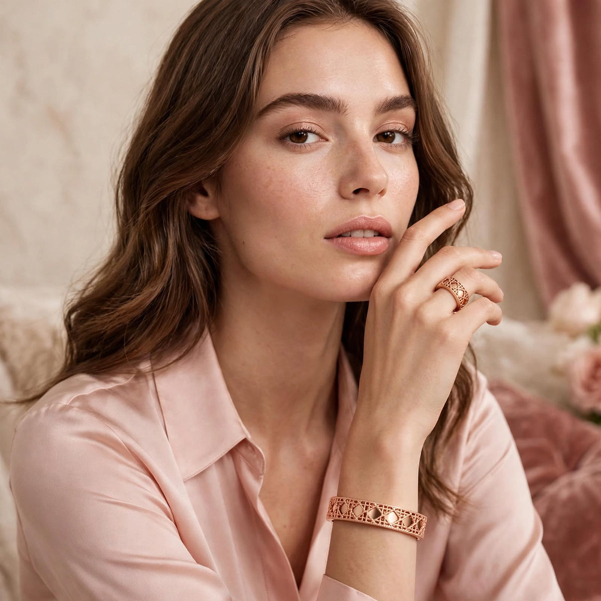 Rose Gold Lattice Ring