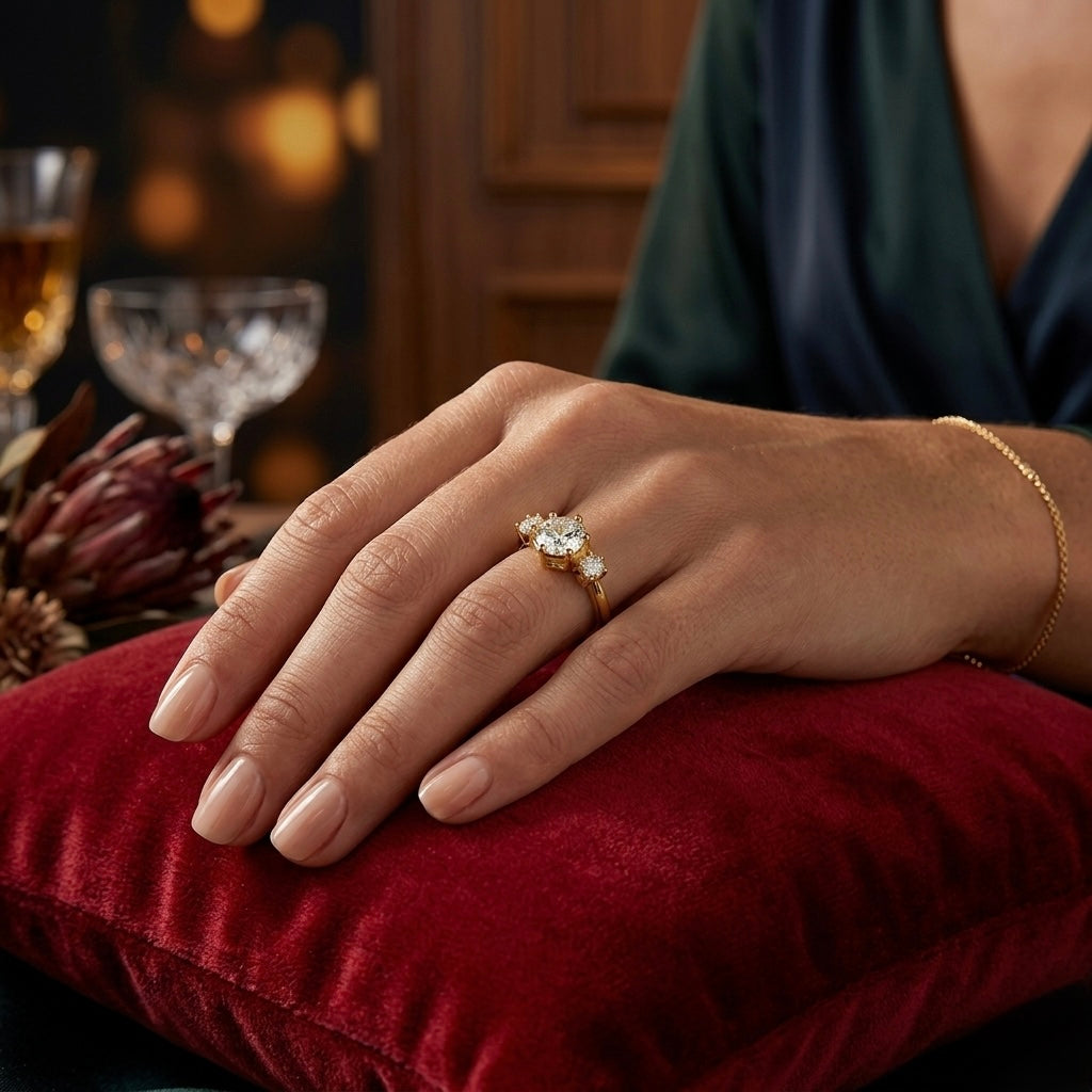 Celeste Three-Stone Ring