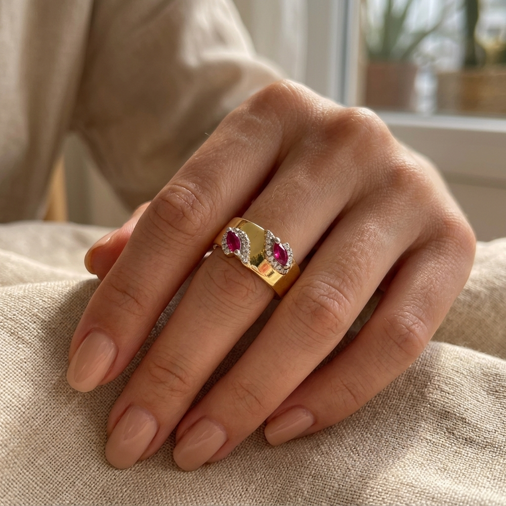 Amara Pink Marquise Ring