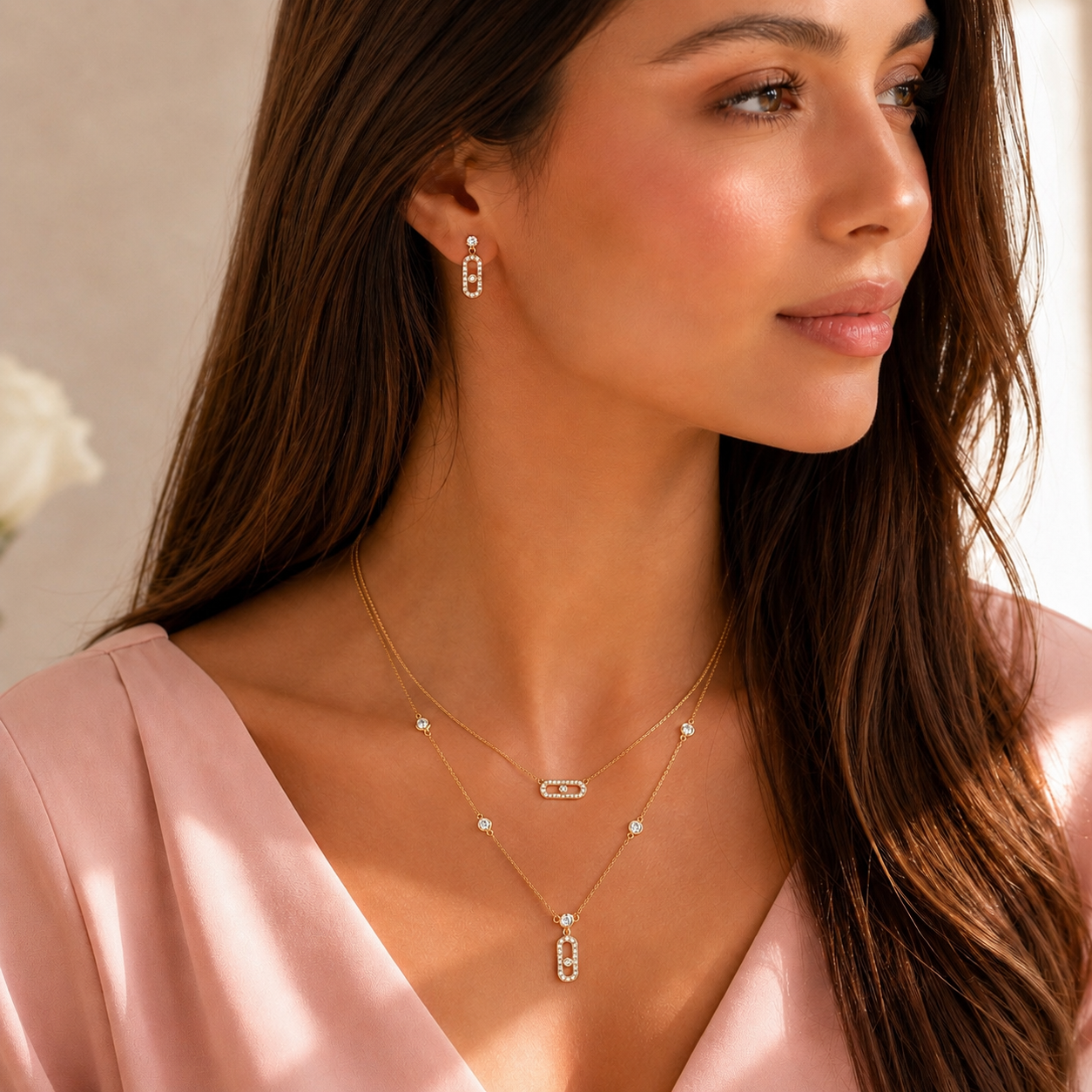 Petite Duo Link Layered Necklace