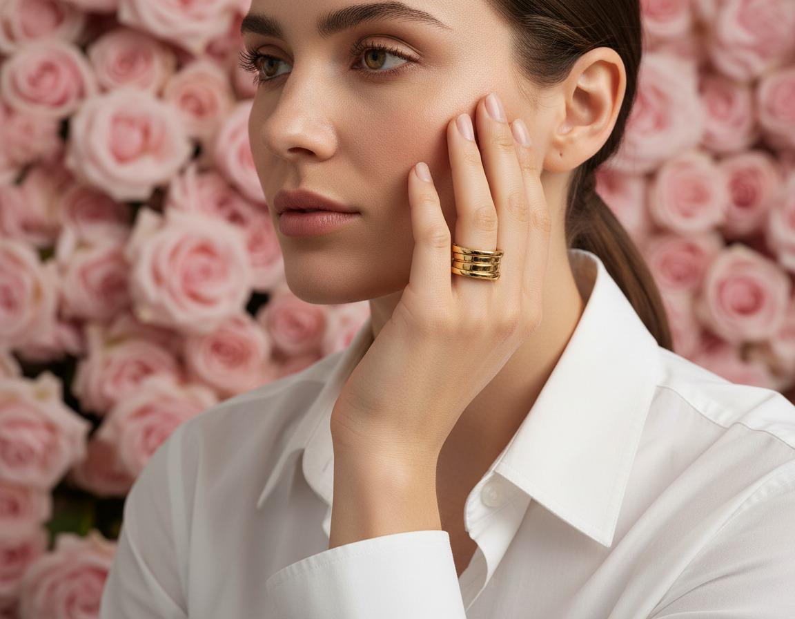 Roma Stacked Gold Ring