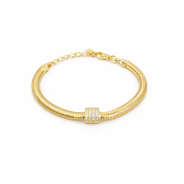 Golden Serpentine Crystal Bracelet