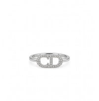 Silver CD Dainty Zircon Ring