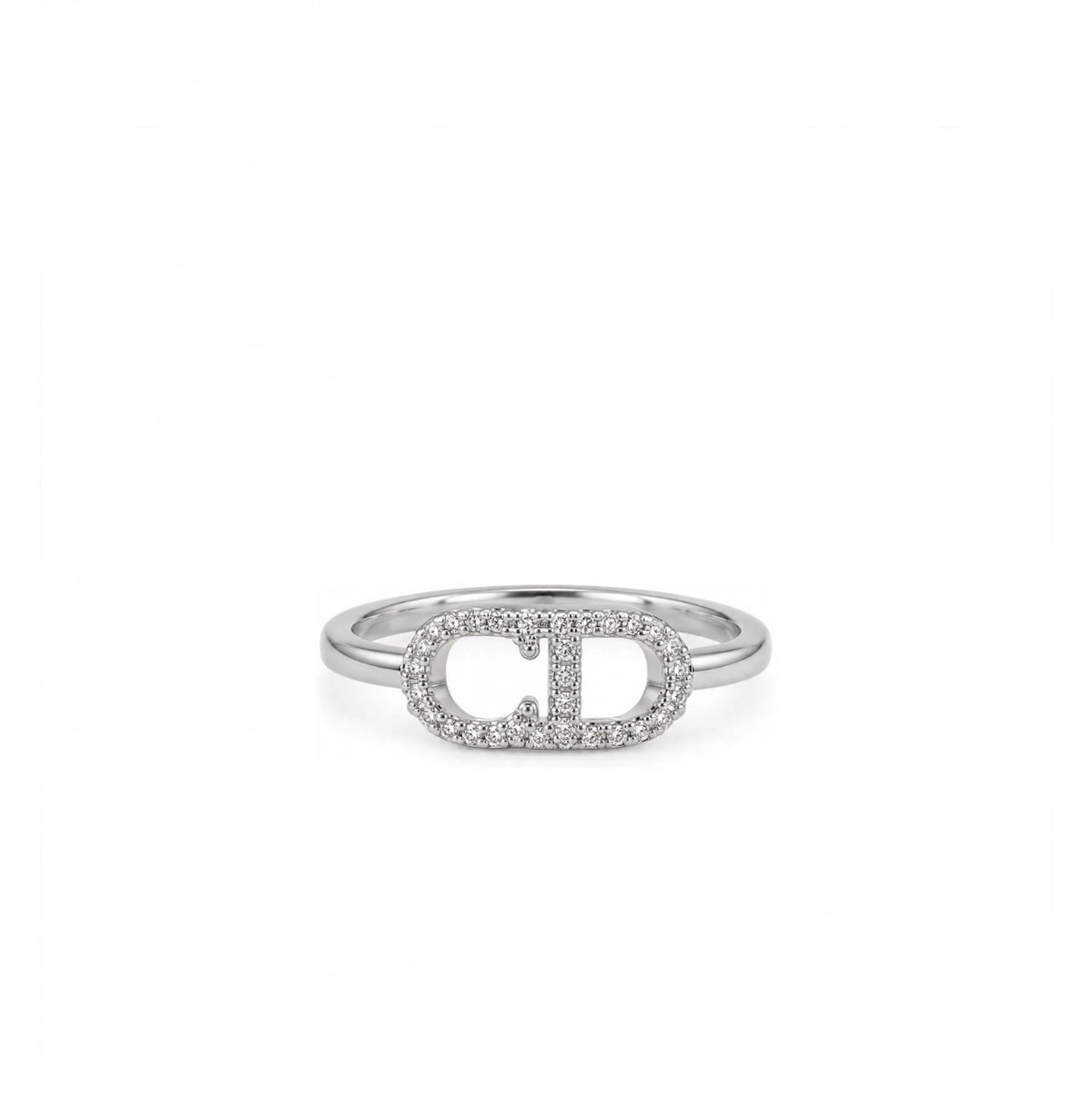 Silver CD Dainty Zircon Ring