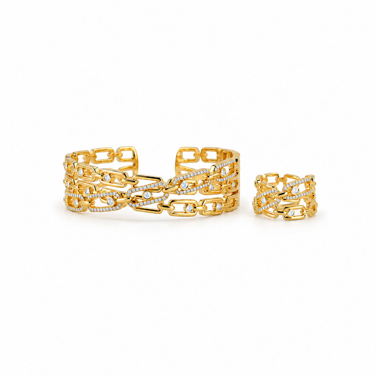 Aurelia Link Bracelet & Ring Set