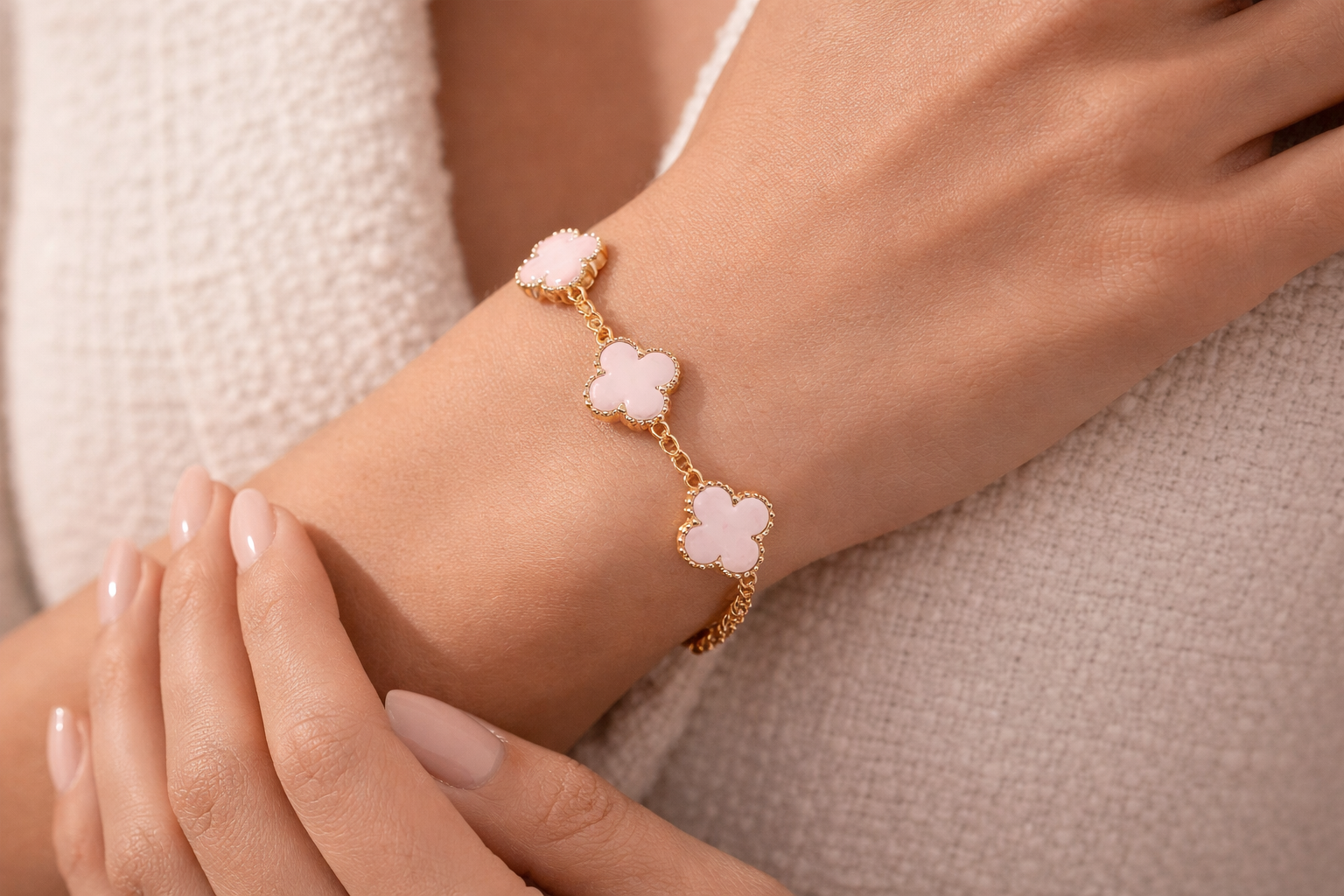 Blush Clover Bracelet