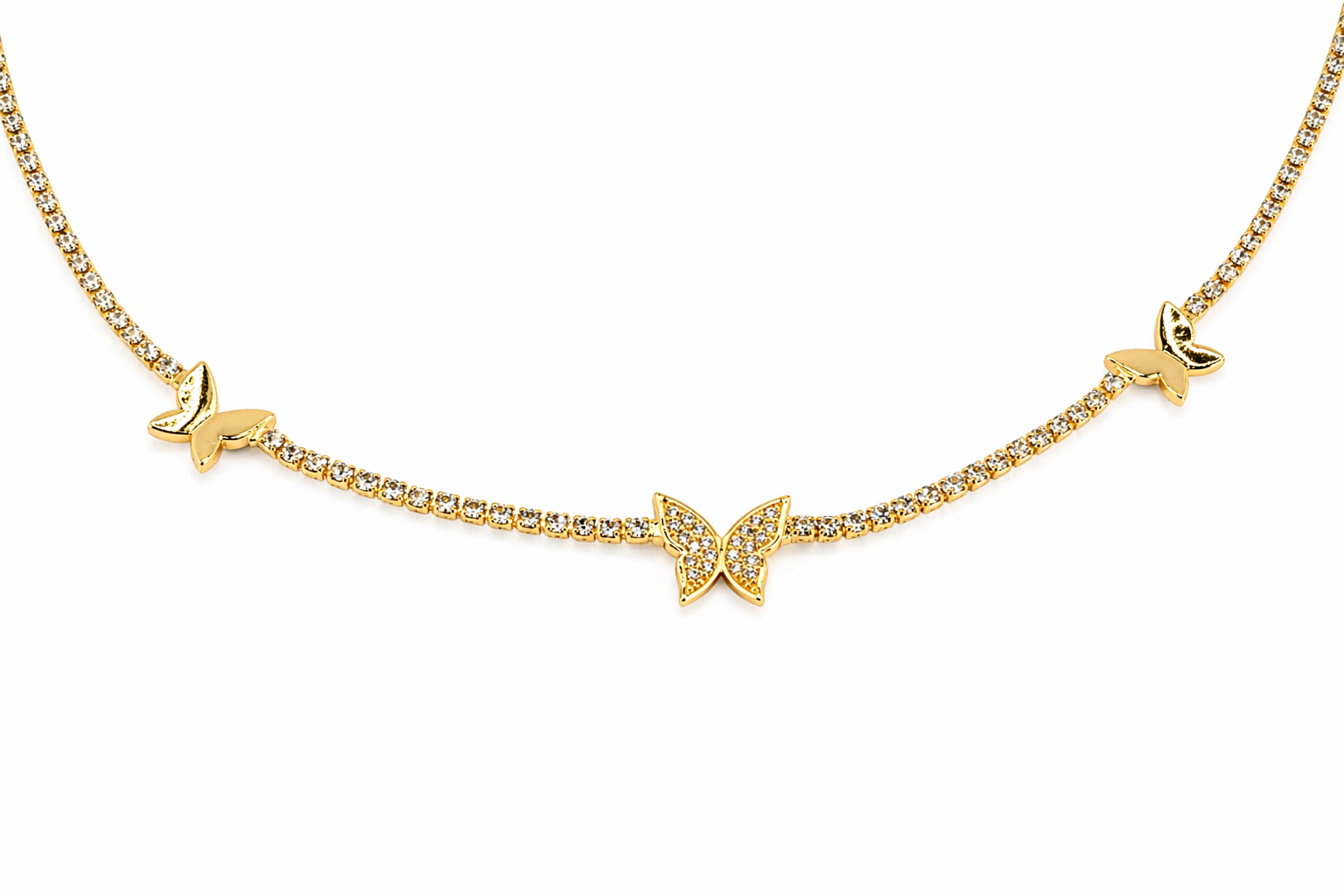 Butterfly Gold Choker Necklace