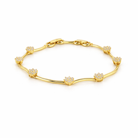 Crystal Blossom Gold Bracelet