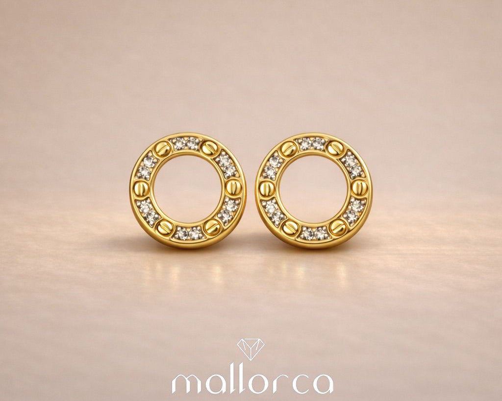 Crystal Halo Stud Earrings