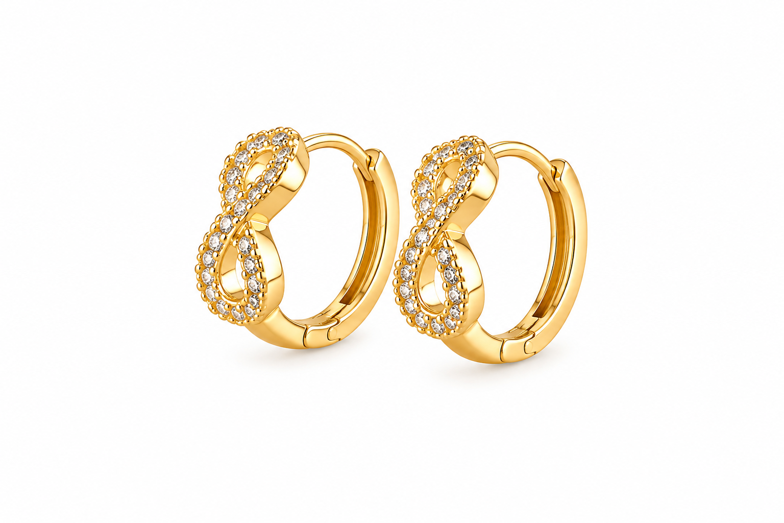 Infinity Crystal Hoop Earrings