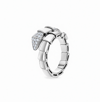 Silver Serpent Pavé Wrap Ring