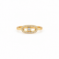 The Golden Orbit Zircon Ring