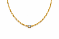 Gold Chain Crystal Choker