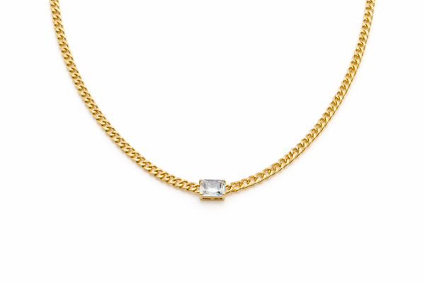 Gold Chain Crystal Choker