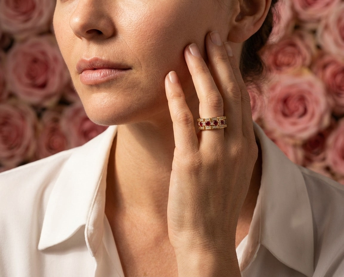 Ruby Royale Gold Ring