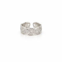 Vintage Crystal Adjustable Ring