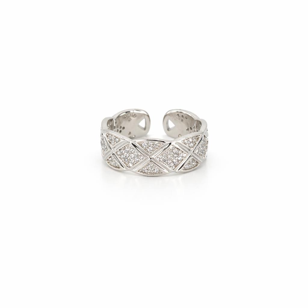 Vintage Crystal Adjustable Ring