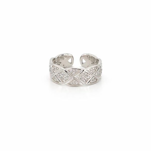 Vintage Crystal Adjustable Ring