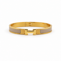 The Riviera Enamel Bracelet – Taupe