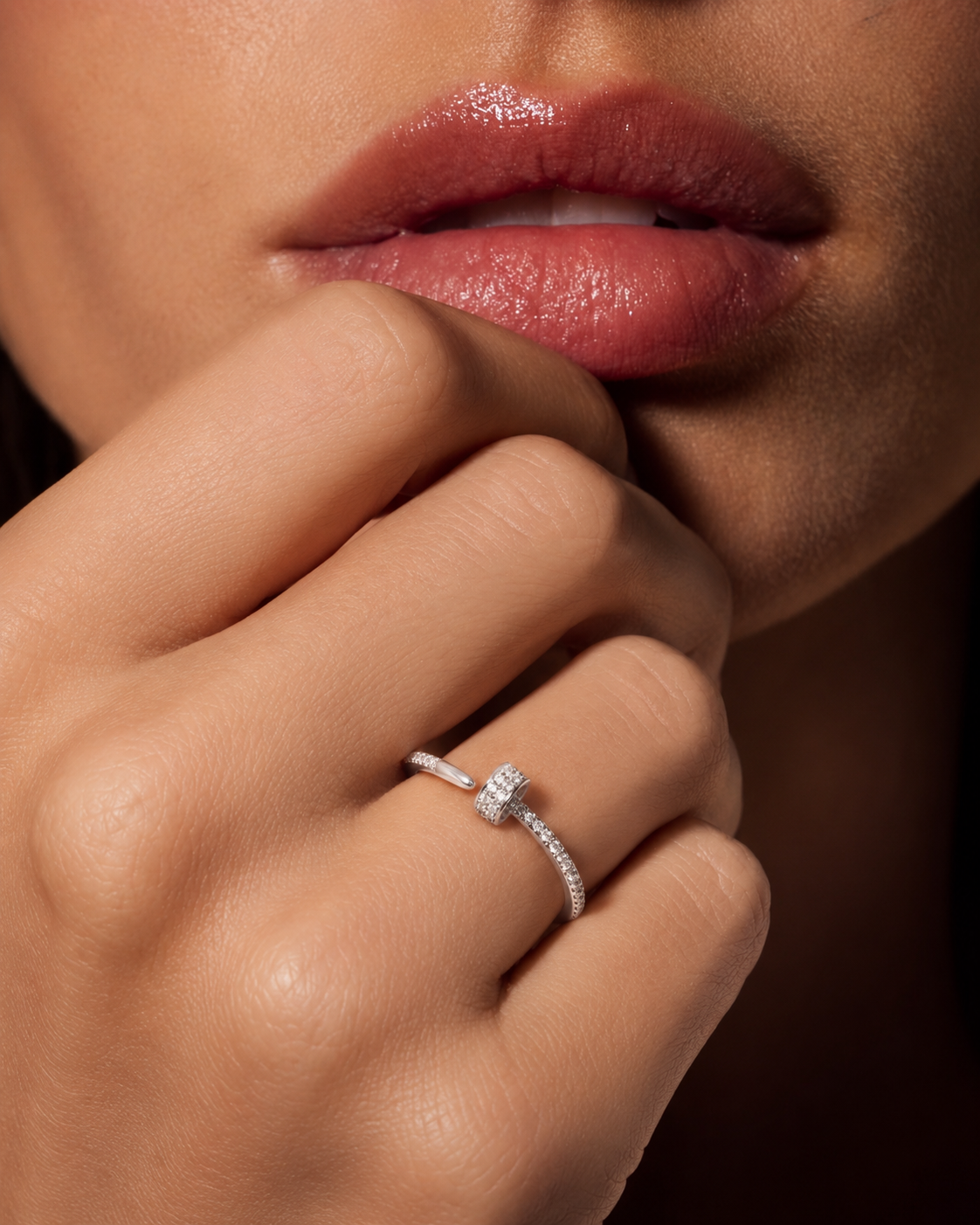 Silver Nail Wrap Ring