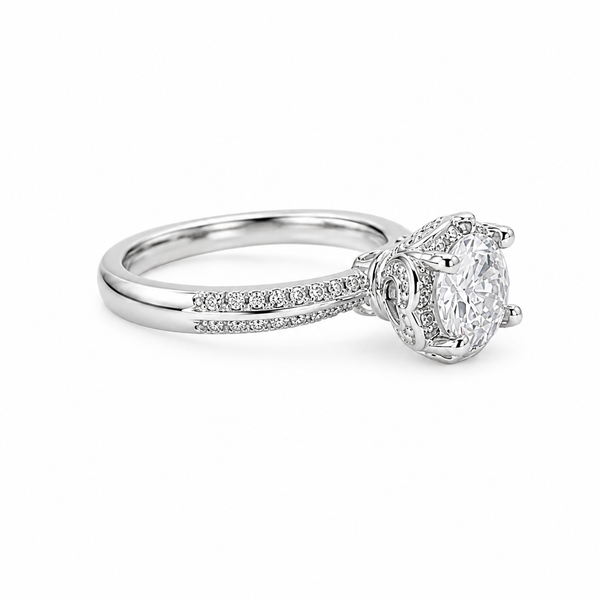 Crown Solitaire Ring – Adjustable
