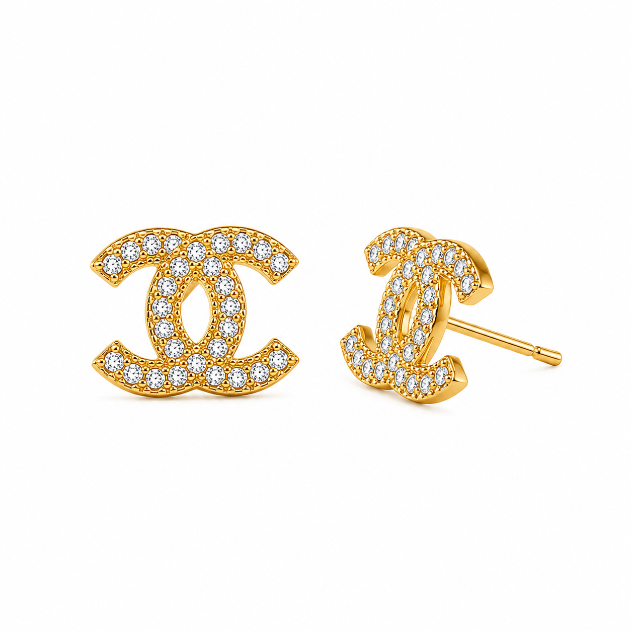 Crystal Icon Stud Earrings