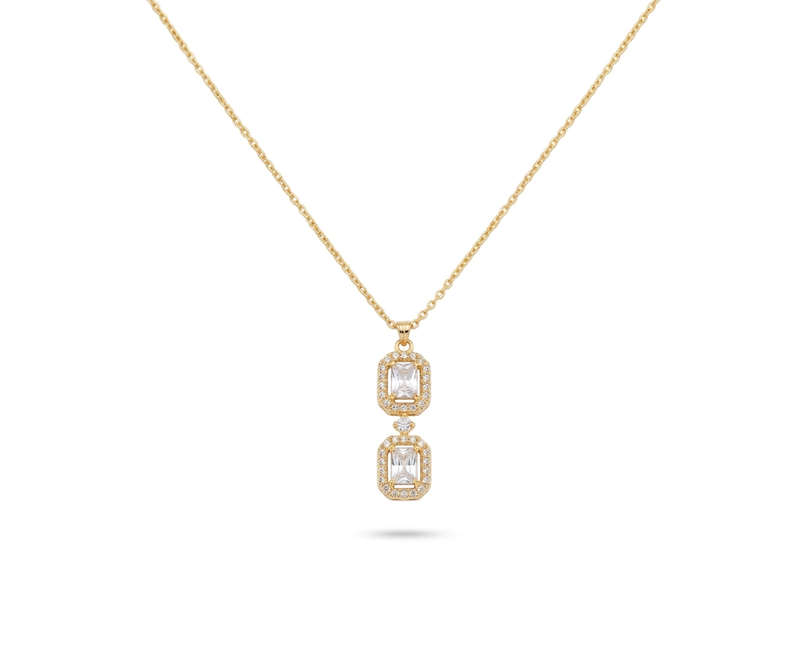 Radiant Double Drop Necklace
