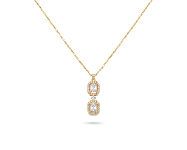 Radiant Double Drop Necklace