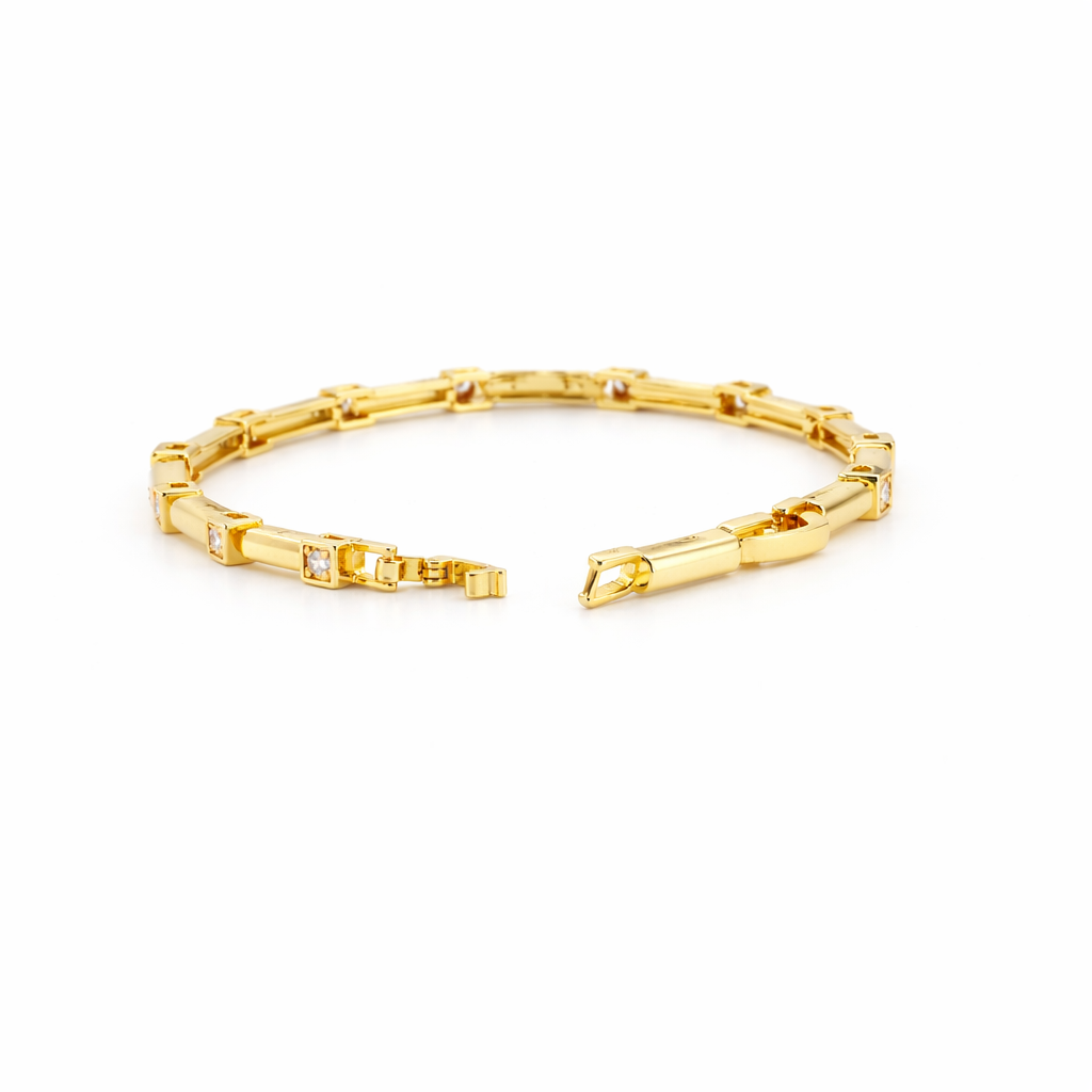 Crystal Link Gold Bracelet