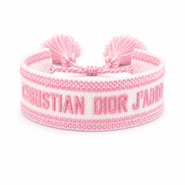 Soft Pink Woven Adjustable Bracelet