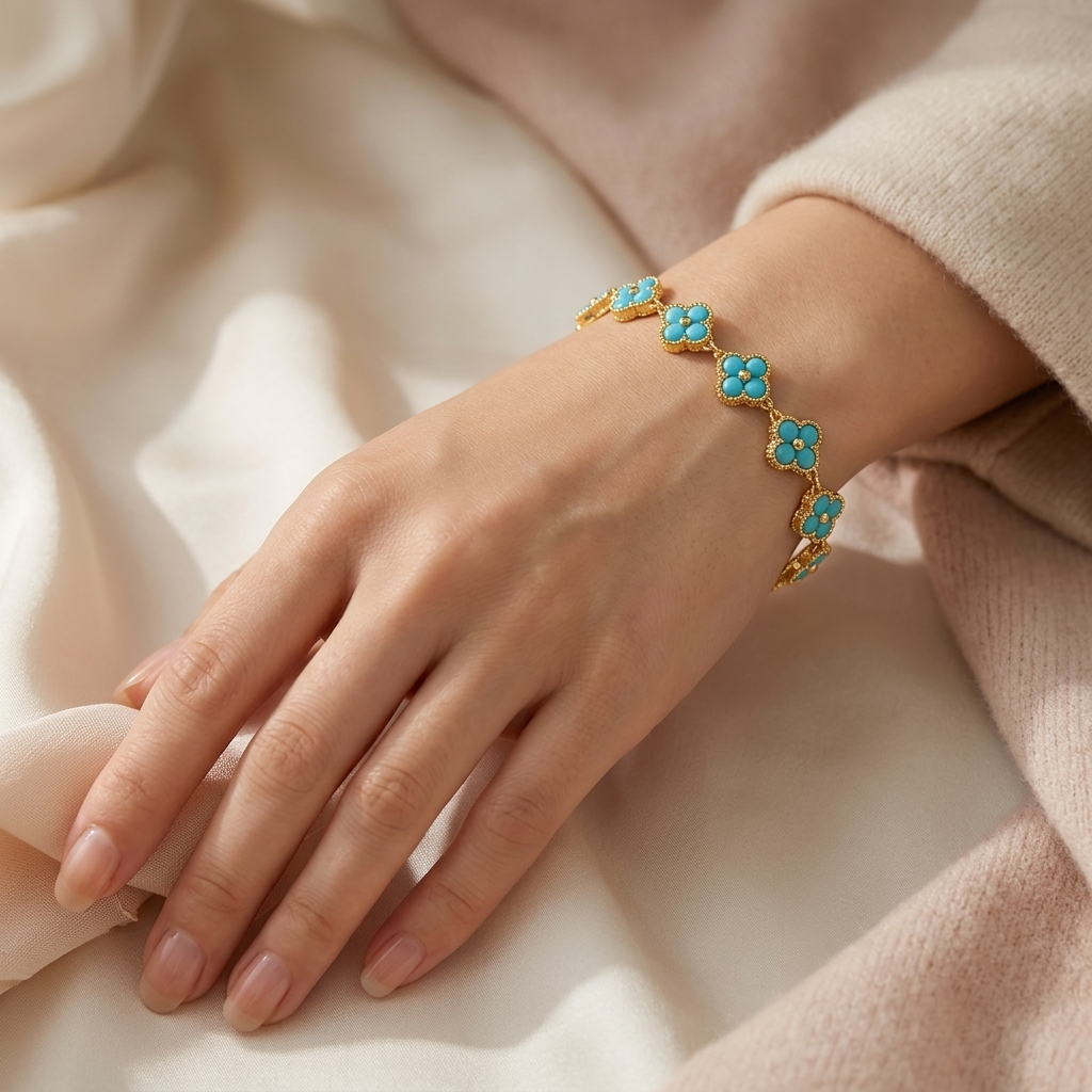 Turquoise Clover Bracelet