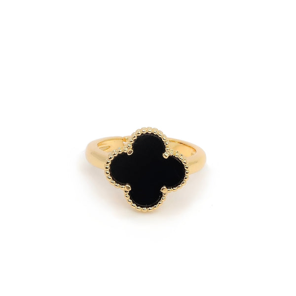 Noir Clover Ring