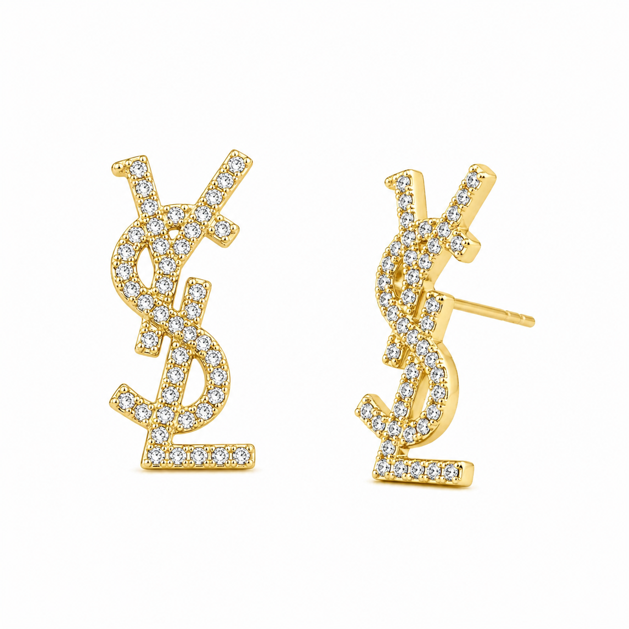 Luxe Initial Zircon Drop Earrings